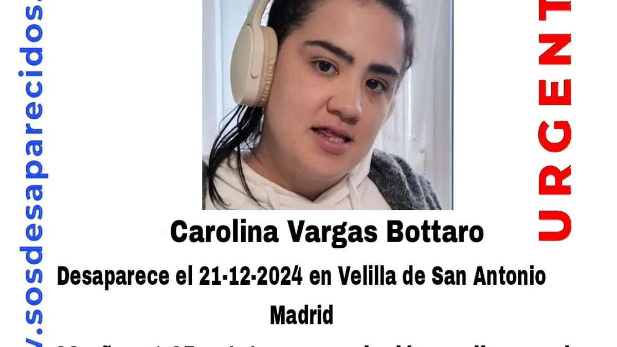 Buscan a Carolina Vargas, una joven vulnerable que ha desaparecido en Velilla de San Antonio, Madrid