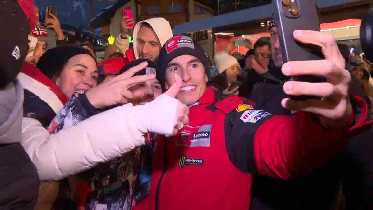 Del rojo al blanco: Marc Márquez cambia la moto por los esquís en Madonna di Campiglio