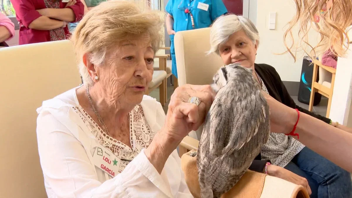 Una terapia pionera con aves rapaces impacta positivamente en el ánimo de los enfermos de alzhéimer