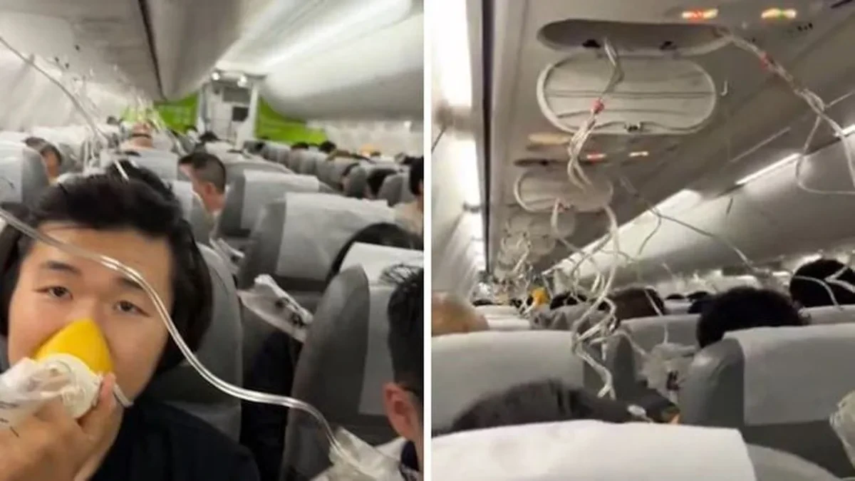 Pánico en un vuelo de Japan Airlines al descender unos 8000 metros: las azafatas lloraban y exigían ponerse las mascarillas de oxigeno