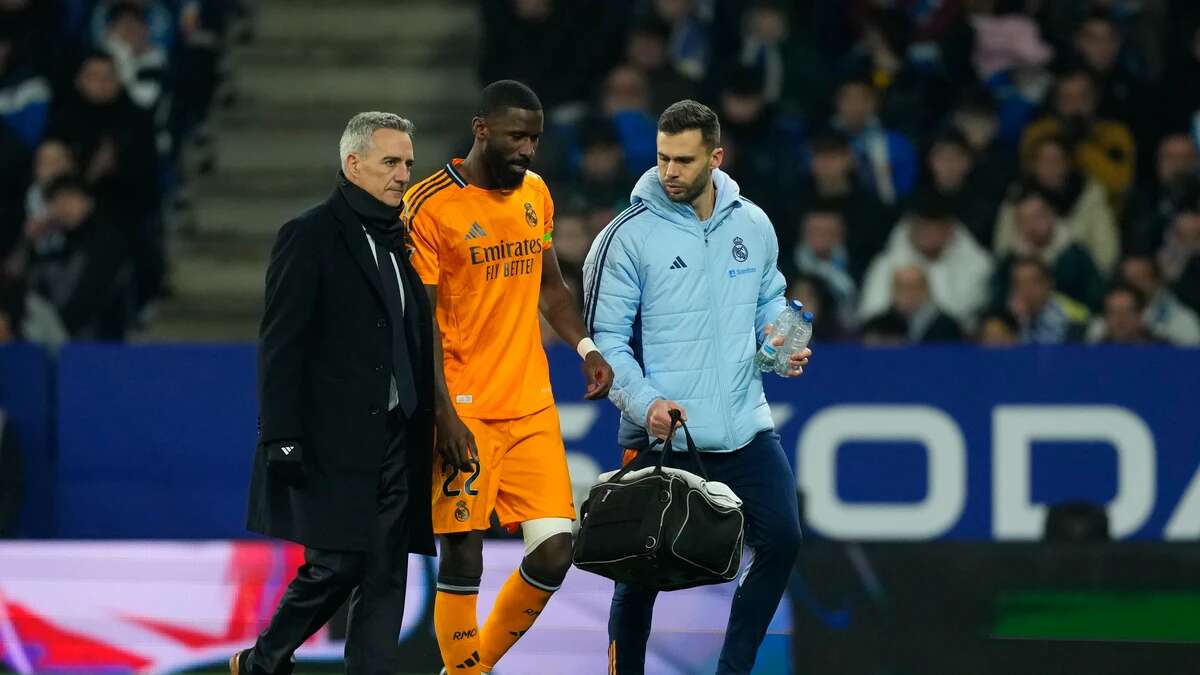 Rüdiger, KO: Ancelotti perderá a su mejor central durante 2 o 3 semanas