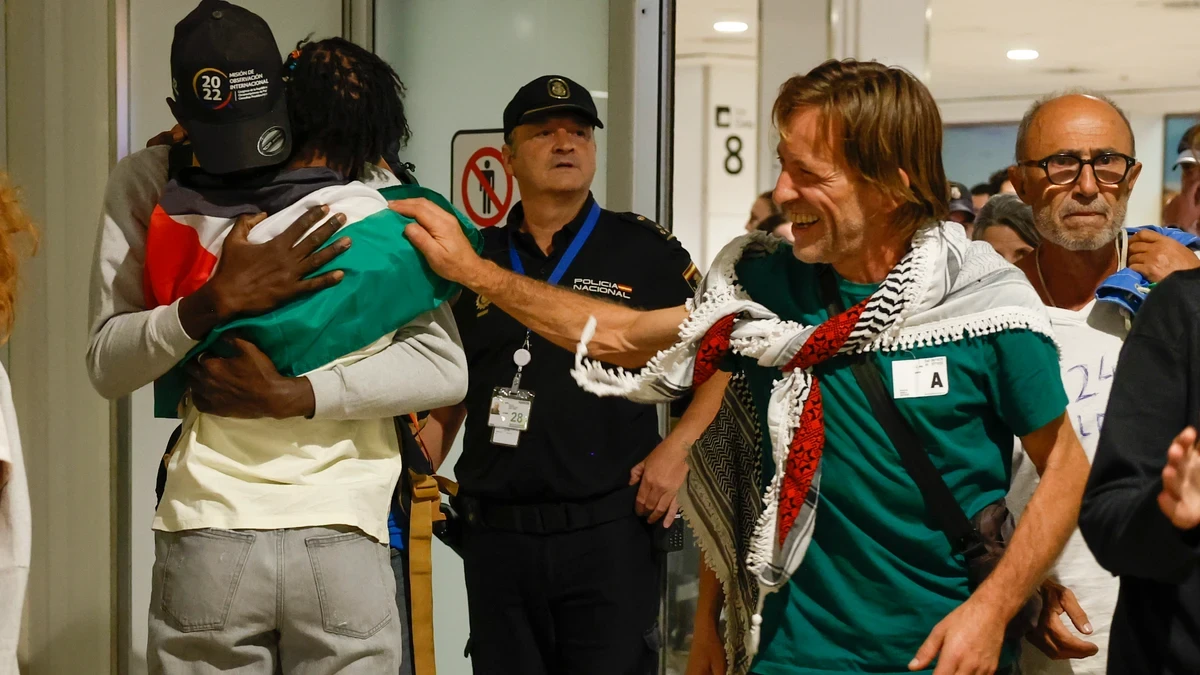 Llegan a España los otros 27 integrantes de la flotilla interceptada por Israel que quedaban por regresar