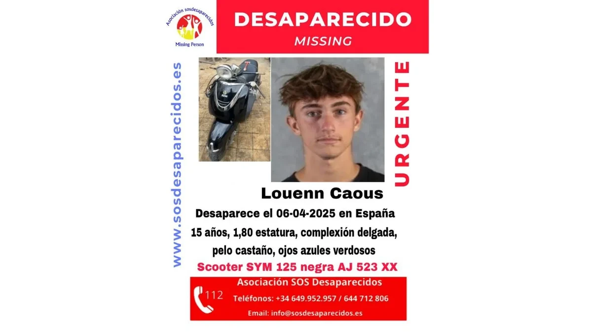 Buscan a Louenn Caous, un joven francés de 15 años desaparecido tras cruzar la frontera con España en moto