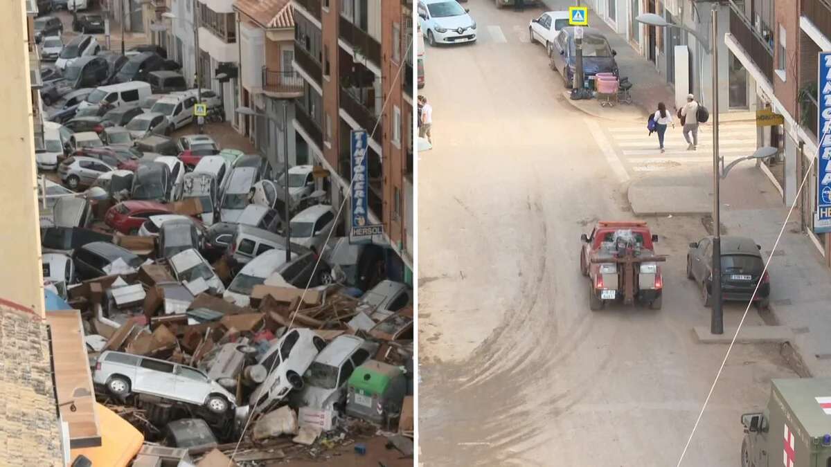 VÍDEO: El antes y después de los municipios próximos al barranco del Poyo tras el paso de la DANA