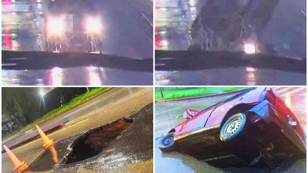 VÍDEO: Impactante accidente en Argentina: un coche es tragado por un socavón durante una tormenta