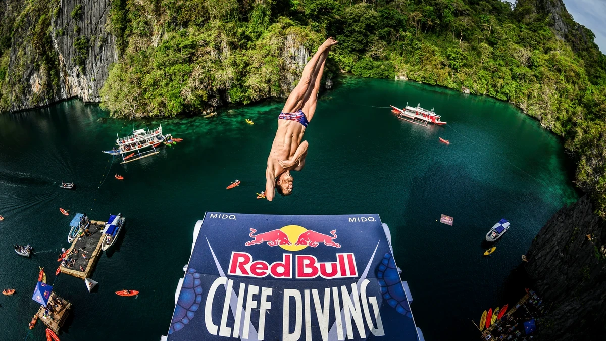 Gary Hunt y Rhiannan Iffland ganan la primera prueba del Red Bull Cliff Diving World Series en Filipinas