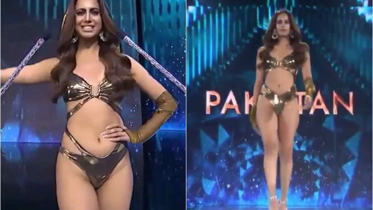 Una modelo pakistaní genera polémica internacional tras desfilar en bikini y sin hijab en Miss Grand International 2024