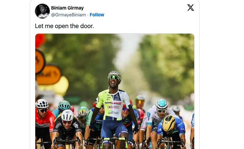 Eritrean Cyclist Biniam Girmay Dedicates Tour Stage Win to Africa
