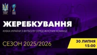 Кубок України-2025/26 з футболу серед жінок: сьогодні відбудеться жеребкування турніру