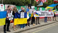 «Шахеди» тероризують українські міста вже три роки»: активісти пікетували іранське посольство у Лондоні