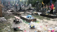 Росіяни вдарили дронами по кладовищу на Чернігівщині, постраждала жінка