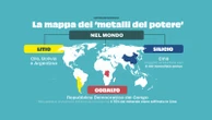 In quali Paesi si trovano i ‘metalli del potere’: la mappa delle nuove El Dorado (e quali minerali strategici abbiamo in Italia)