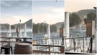 Il vento, le onde, il cedimento e il crollo: il video che immortala la caduta della ruota panoramica di Lecco