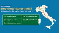 La mappa dei Tutor 3.0 attivi in autostrada, dove si trovano: le 26 nuove tratte controllate