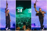 Cremonini al Circo Massimo: “Poi basta kolossal, torno al rock’n’roll”. E canta occhi negli occhi con la fiamma-performer Caterina Licini