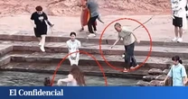El vídeo viral de la hazaña de la española Marta en China: un niño cae a un río y se tira para rescatarlo 'in extremis' en unos segundos