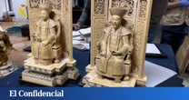 Intervenidas 54 piezas de marfil de elefante que ofertaba en internet un empresario vasco