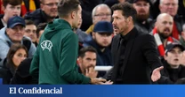 Simeone pierde el control con un aficionado del Liverpool y termina expulsado tras recibir un gol en el último minuto