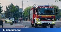 Aparatoso incendio en la Gran Vía de Madrid corta parte del tráfico
