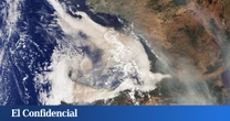 Las espectaculares imágenes de los incendios en España, desde el espacio: las emisiones han alcanzado el nivel anual más alto jamás registrado