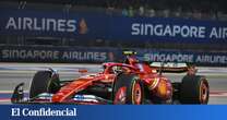 Sainz saldrá décimo en Singapur tras chocarse contra el muro; Alonso empezará séptimo