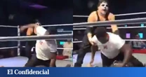Brutal ataque en la lucha libre: el hijo de un mito de la UFC apalea a su rival inconsciente
