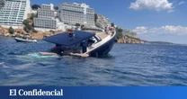 Rescatados los cuatro tripulantes de un yate que se ha hundido en Magaluf (Mallorca)