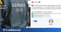 La Guardia Civil avisa de una nueva y peligrosa estafa relacionada con falsas alertas de la AEMET: "No cliques"