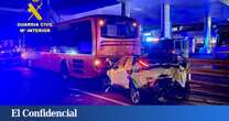 Cinco heridos tras una colisión por alcance de dos autobuses y dos coches en Figueruelas (Zaragoza)