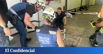 Herido un obrero tras ser aplastado por un bloque de hormigón de mil kilos en Madrid