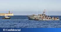 Una patrullera marroquí encalla en aguas de Melilla, muy cerca de la costa española