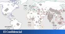 El mapa que muestra el mundo si solo existieran 1.000 personas: este sería el número de españoles