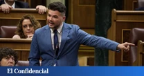 El efecto colateral de la 'fuga' de Rufián: ¿'boutade' para buscar hueco o presión a Podemos?