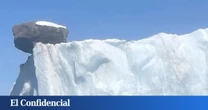 Una enorme roca aparece sobre un iceberg a la deriva en Groenlandia y la ciencia trata de encontrar una explicación