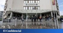 Futuro Vegetal pinta de rojo los juzgados de Plaza Castilla (Madrid) y denuncia su "instrumentalización"