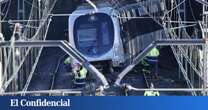 Descarrila un convoy de Euskotren al toparse con un desprendimiento en Usansolo (Bizkaia)