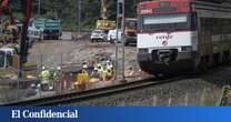 Descarrila un tren que iba de Santander a Bilbao con 12 pasajeros por una piedra en la vía