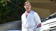 Fabio Lanzoni, 65, seen in bathrobe outside LA mansion 25 years after model’s infamous goose incident on rollercoaster