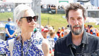 Keanu Reeves seen with gray beard as actor attends Moto GP with rarely-seen girlfriend Alexandra Grant