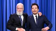 Moment David Letterman breaks retirement to surprise Jimmy Fallon as he interrupts monologue