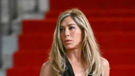 Jennifer Aniston goes braless in low-cut black dress while filming new scenes for season 4 of The Morning Show
