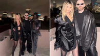 Heidi Klum, 51, looks sensational in racy black lingerie and an oversized jacket as she poses on a rooftop