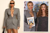 Beyoncé, 43, goes braless as she wows in curvy dress at launch of mom Tina’s best-selling book
