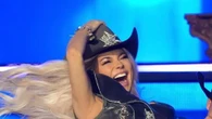 Shania Twain, 58, bares her upper thighs in wild tour look after dividing fans with her ‘inappropriate’ on-stage outfits