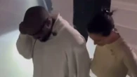 Bianca Censori rocks see-through bodysuit and furry boots as she rubs Kanye West’s back at his South Korea performance