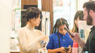 Bianca Censori wears skintight bodysuit while shopping with North, 11, in Japan as stepdaughter appears bored on outing