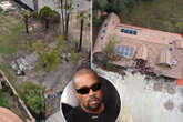 Kanye West’s crumbling $78m real estate empire revealed as decrepit Calabasas ranch’s roof collapses in new aerial pics