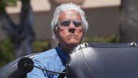 Jay Leno looks relaxed as he’s seen driving around Los Angeles in rare 1912 Stanley Roadster valued at 100k