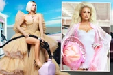 Paris Hilton, 44, stuns in a revealing ball gown at gas station in campaign for haircare brand