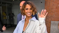 Halle Berry goes braless in a see-through dress in beach sunset photo as she celebrates her ‘golden hour’ of life